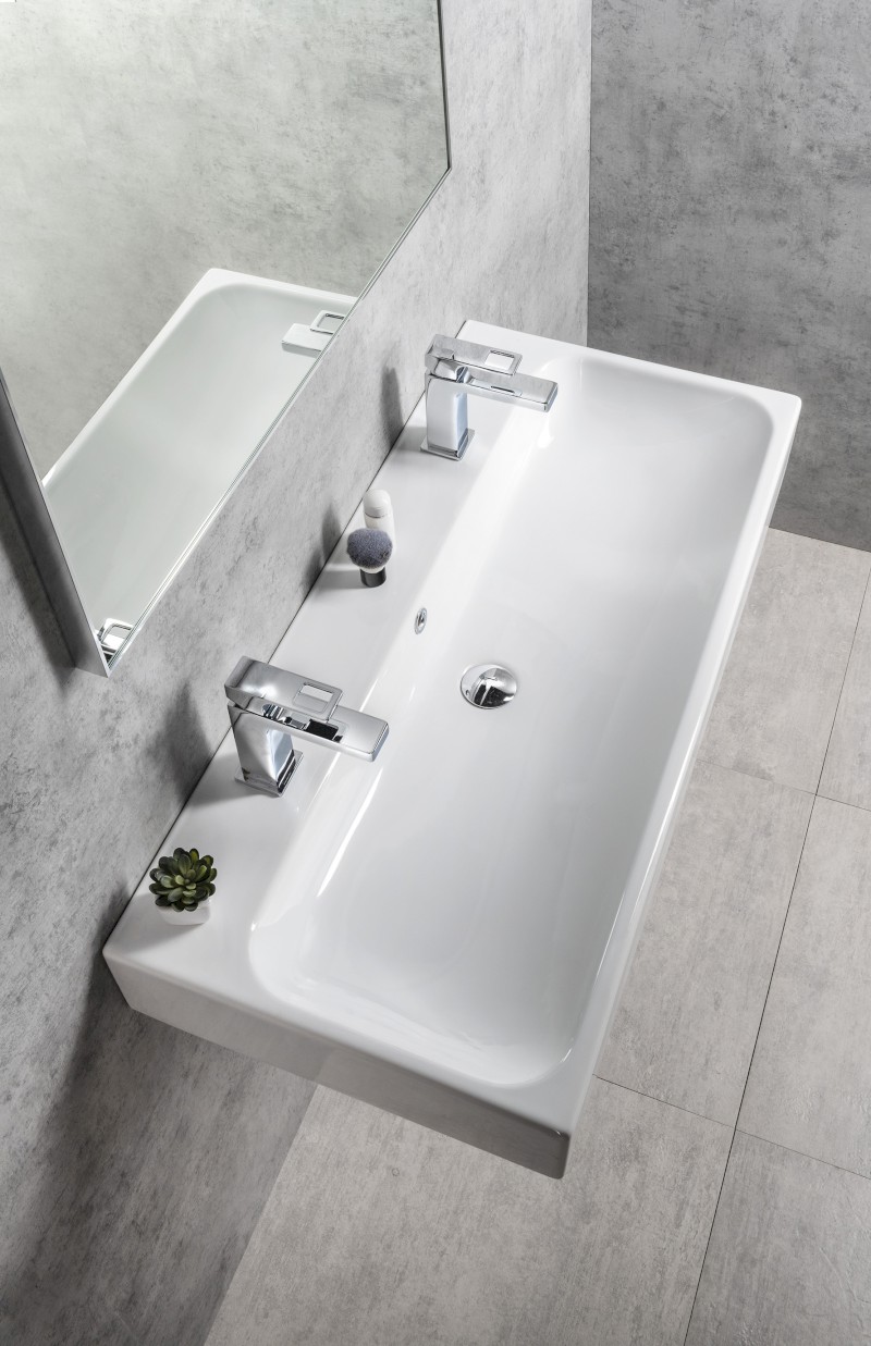 TORIDI keramické dvojumyvadlo 101x46,5cm, bílá TU0222