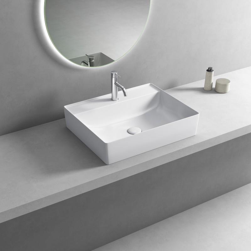 CALLIS keramické umyvadlo na desku 52x42cm, bílá NP372