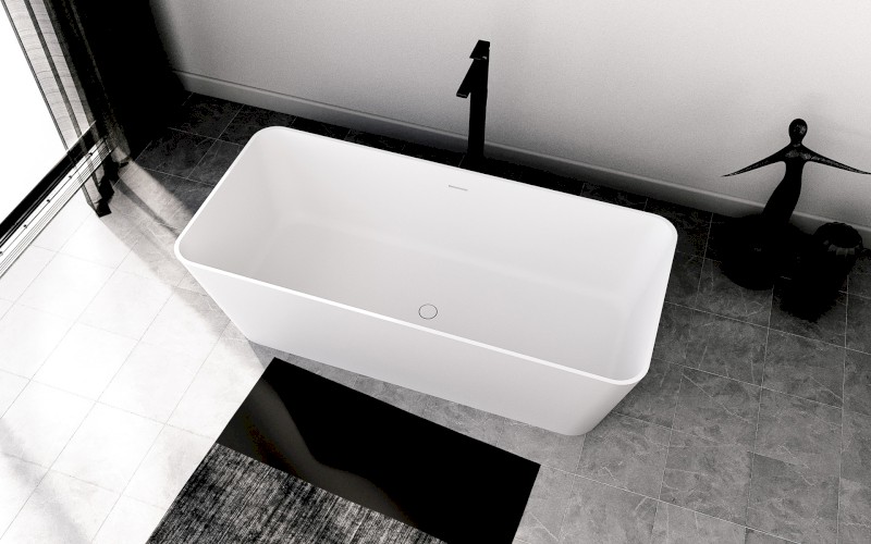 LEYLA volně stojící vana, solid surface 170x78x55cm, bílá mat 92530