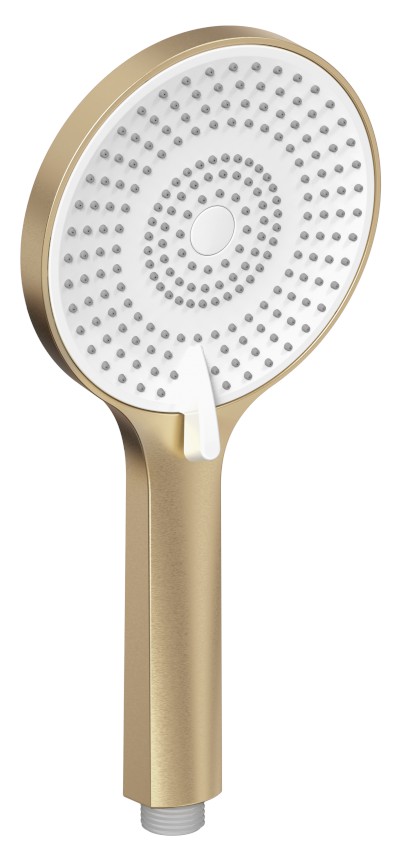 Ruční masážní sprcha, 3 režimy sprchování, silikon trysky, průměr 120mm, ABS/světlé zlato mat SK879GBL