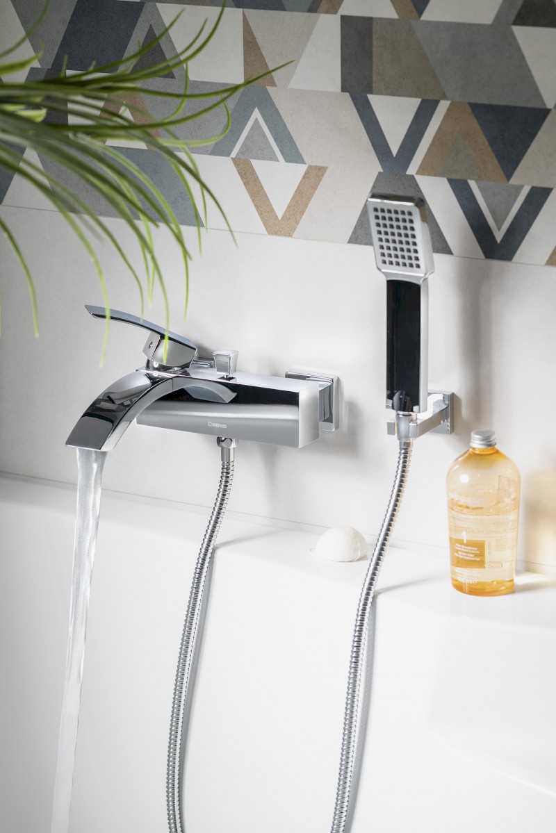 GINKO nástěnná vanová baterie, chrom 1101-10