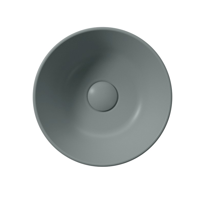 KUBE X keramické umývátko na desku, průměr 32cm, agave mat 943504