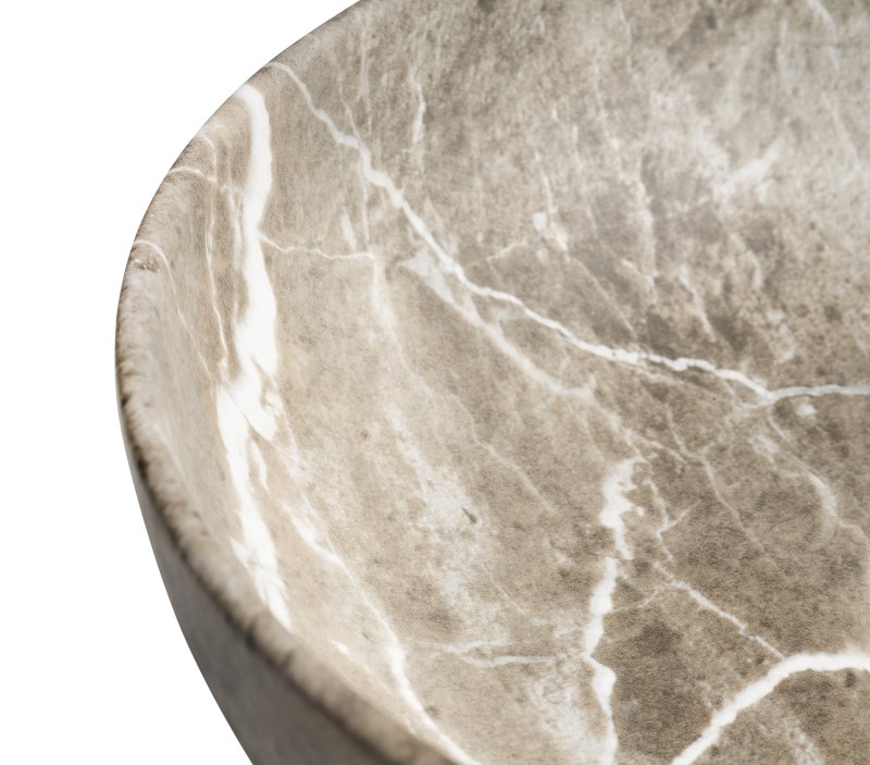 RONDANE keramické umyvadlo na desku Ø 41cm, breccia mramor AR435BM