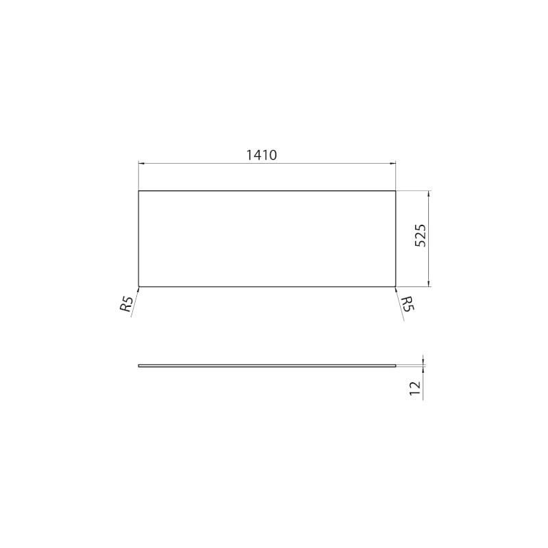 LOREA deska Rockstone 141x1,2x52,5cm, black attica LE140-0598