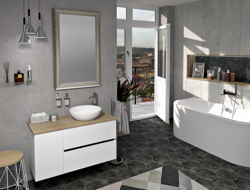 ODETTA umyvadlová skříňka 67x50x43,5cm, borovice rustik DT070-1616