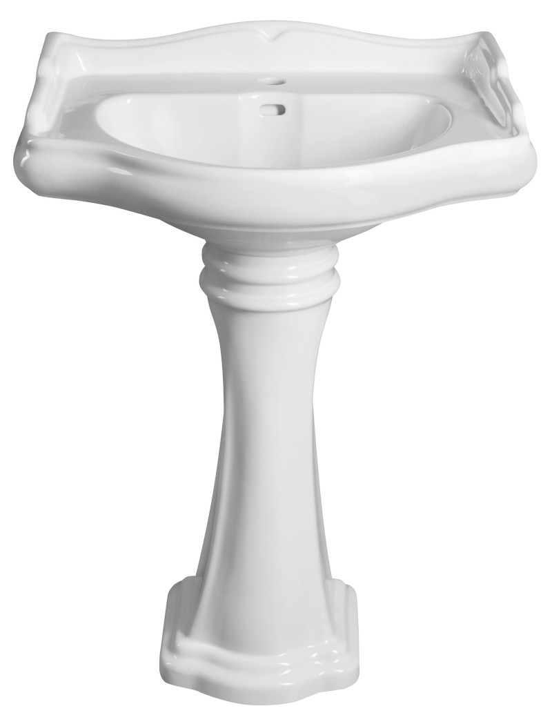 RETRO universální keramický sloup k umyvadlům 56,69,73cm, bílá 107001