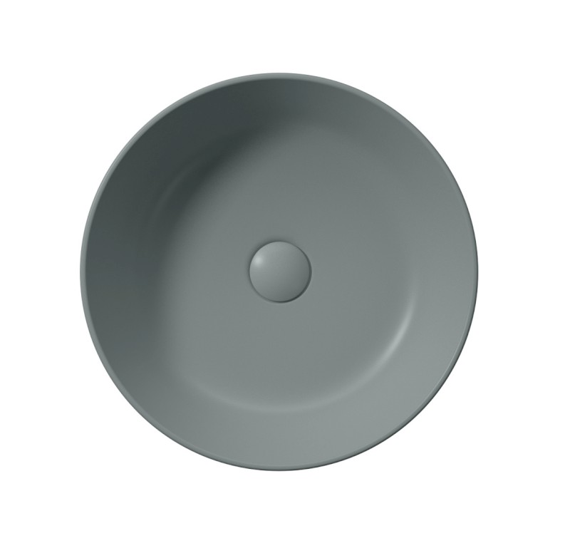 KUBE X keramické umyvadlo na desku, průměr 40cm, agave mat 942604