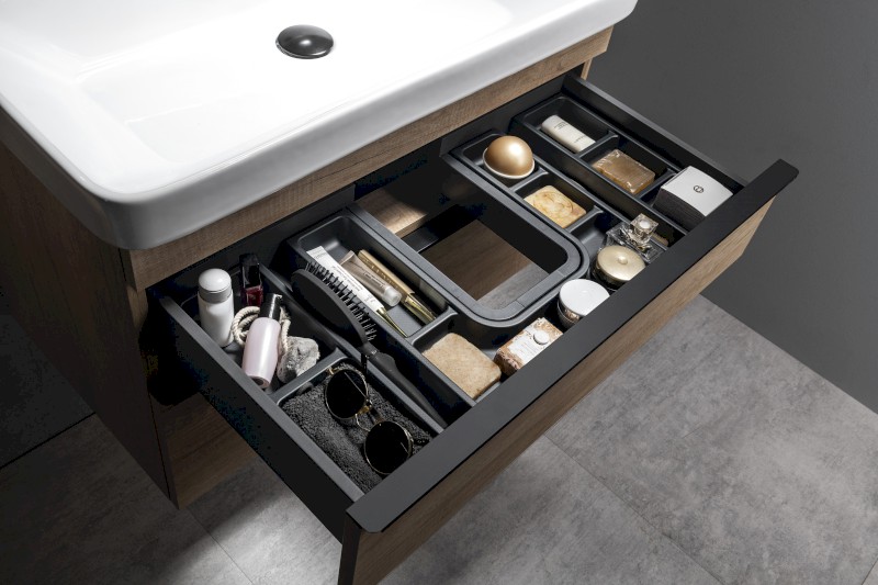 LINDO boční organizér, sada 2ks, 114x323mm, plast, antracit LD002