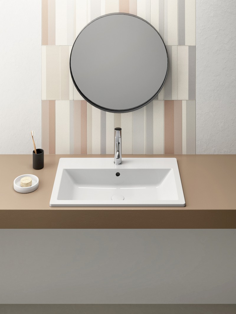 KUBE X keramické umyvadlo zápustné 58x40cm, bílá ExtraGlaze 9433111