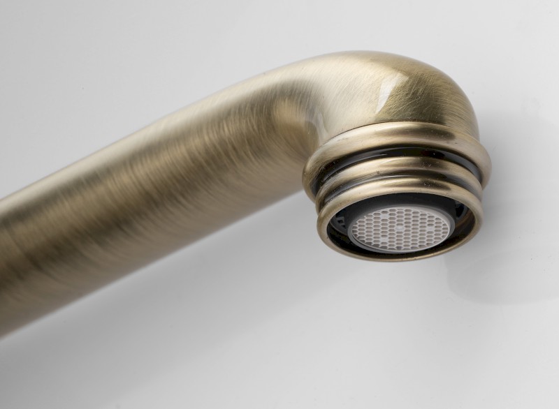 BEBÉ stojánková umyvadlová baterie vysoká, prodloužená hubice, bronz BB007/18