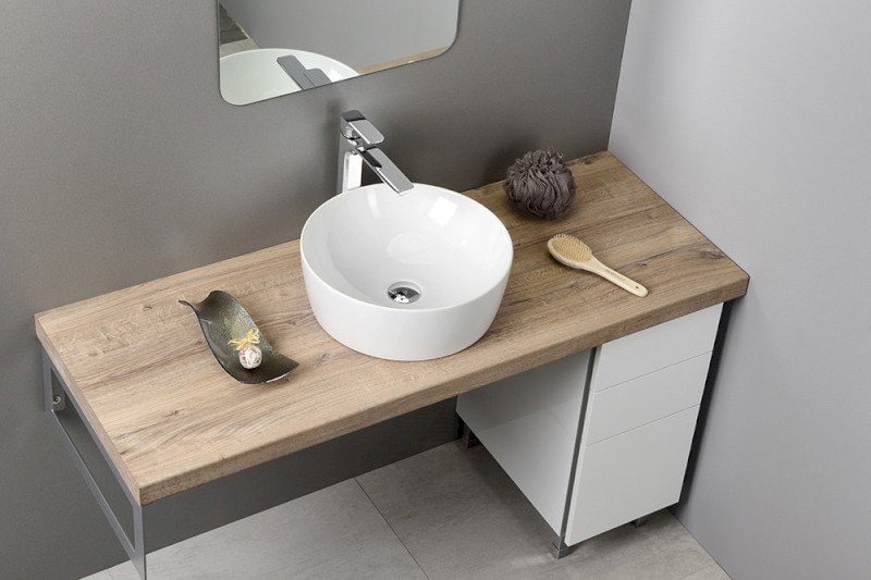 NUBES keramické umyvadlo na desku průměr 40cm, bílá ExtraGlaze 903911