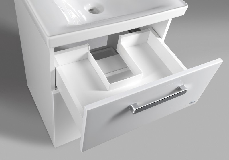 VEGA umyvadlová skříňka 51,5x72,6x43,6cm, 2x zásuvka, bílá VG053