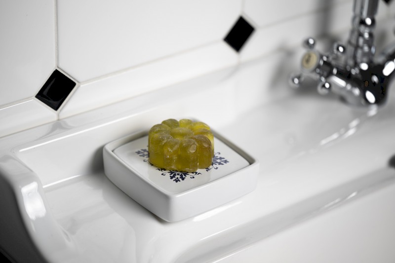 CIXI mýdlenka na postavení, porcelán, bílá/modrá CX1189