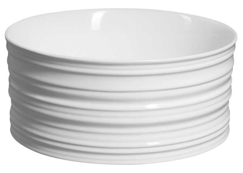 ALETTE keramické umyvadlo na desku, vysoké, Ø 41cm, bílá AR459