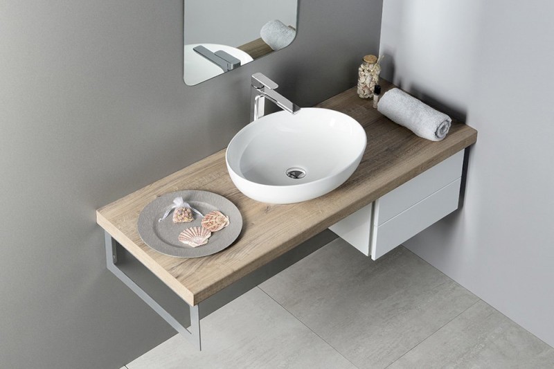 OFELIE keramické umyvadlo na desku, 52x40cm, bílá AR433