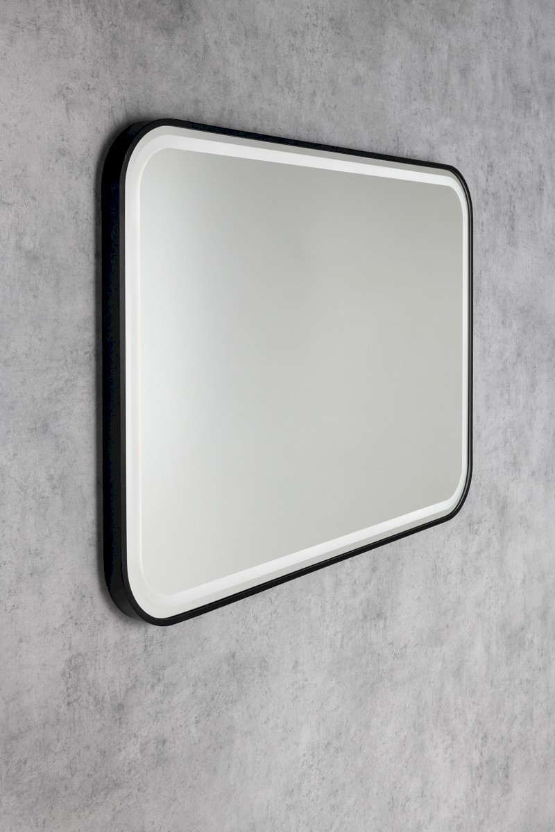 CETIS zrcadlo s LED osvětlením 100x70cm, černá mat CT100