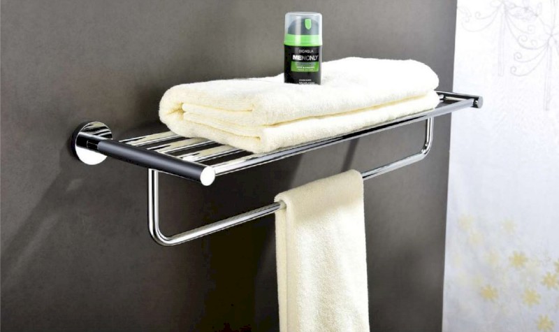 X-ROUND E polička na ručníky s hrazdou 600mm, chrom XR415