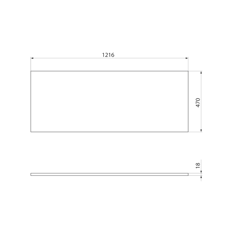EZARA deska DTDL 121,6x1,8x47cm, dub cuneo EZD121-2525