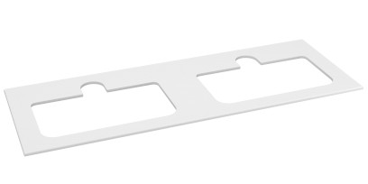 BRAHEA deska rockstone se 2 otvory 141x51,5cm (70+70cm), bílá mat BL141-0101