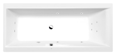 CLEO hydromasážní vana, 180x90x48cm, Active Hydro, chrom 13111.1010