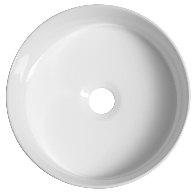 NIMIS keramické umývátko na desku Ø 30cm, bílá AR489