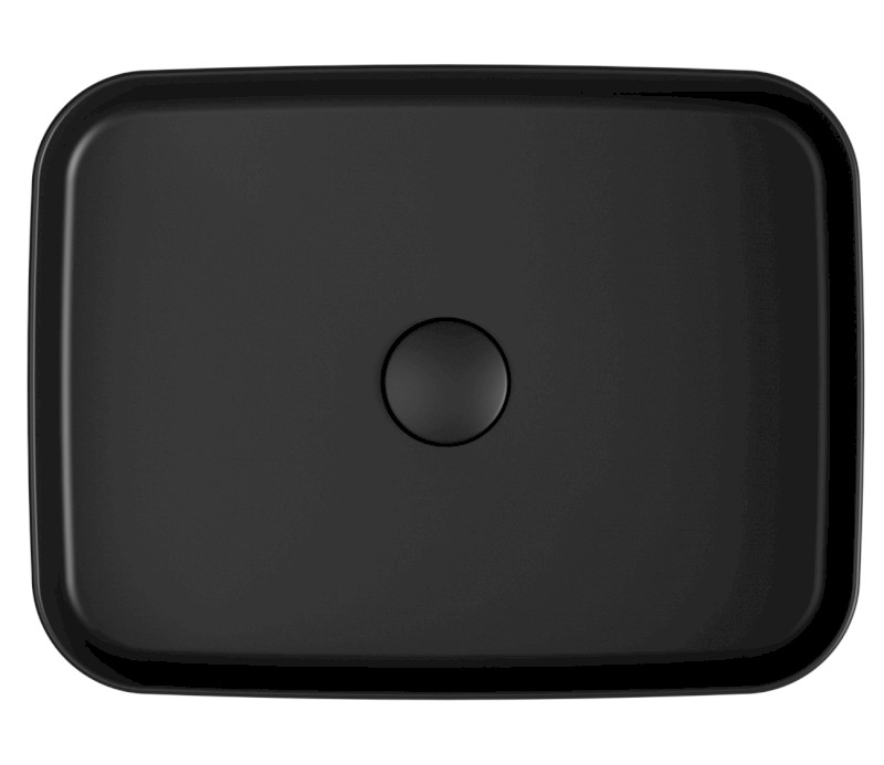 INFINITY RECTANGLE keramické umyvadlo na desku, 50x36cm, černá mat 10NF65050-2N