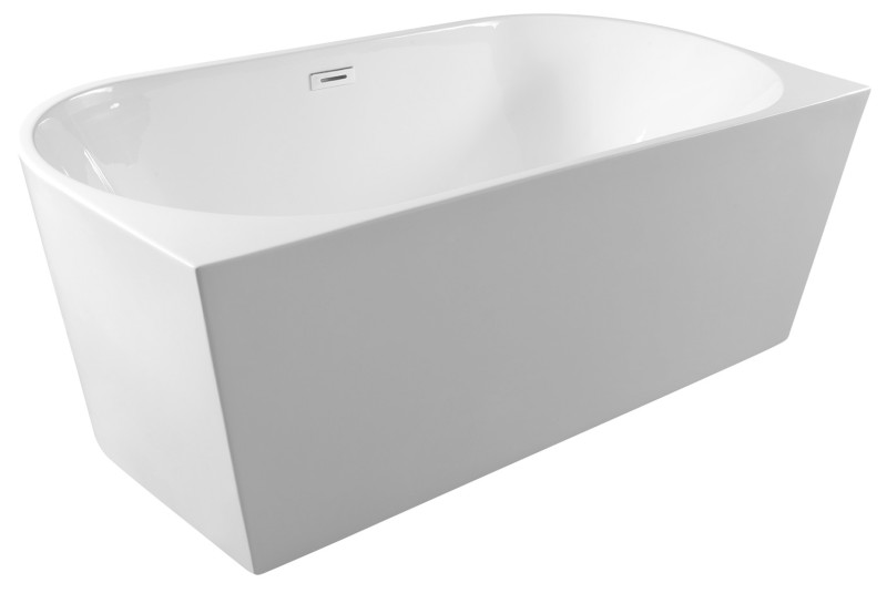 TAJO nástěnná stojící vana, 170x80cm, bílá E1980