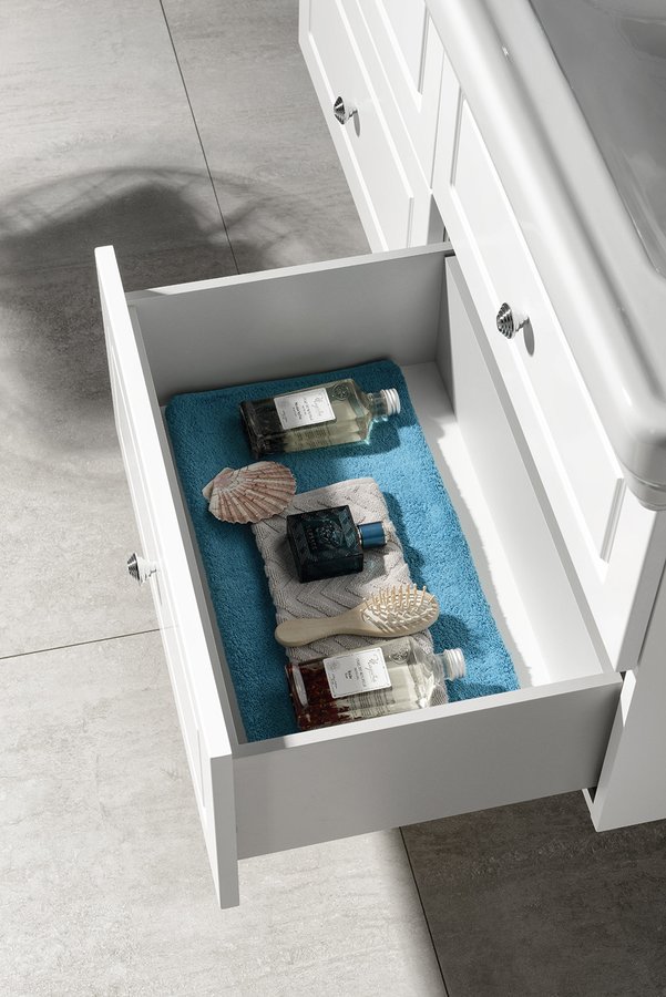 VIOLETA dvojumyvadlová skříňka 116x52x48,5cm, bílá pololesk VI125-3131