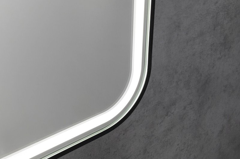 CETIS zrcadlo s LED osvětlením 100x70cm, černá mat CT100