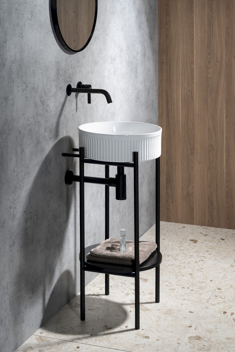 PICOBELLO keramické umyvadlo na desku Ø 37cm, bílá AR484