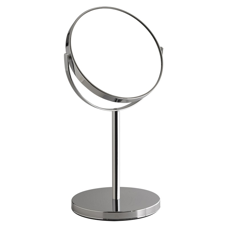 ANNA kosmetické zrcátko na postavení, Ø 163mm, oboustranné, chrom 211213