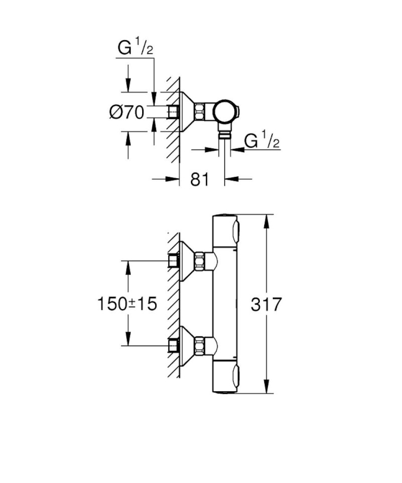 Precision Flow Termostatická sprchová baterie, chrom GROHE 34840000