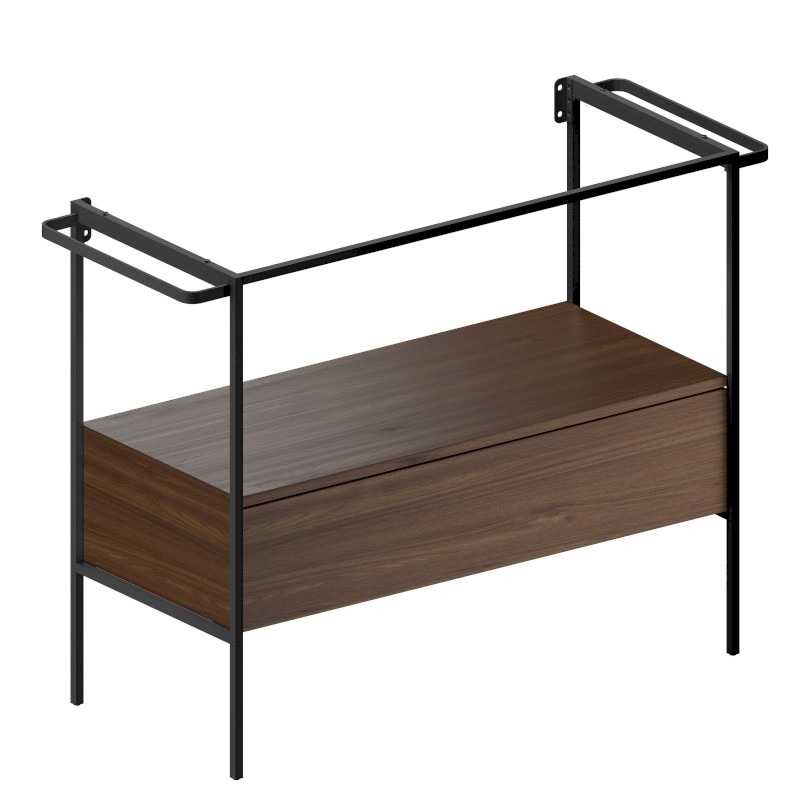 PURA nábytková nožička, výška 229mm, pro konstrukci MSAP82N/MSAP102N, černá MPSPRN