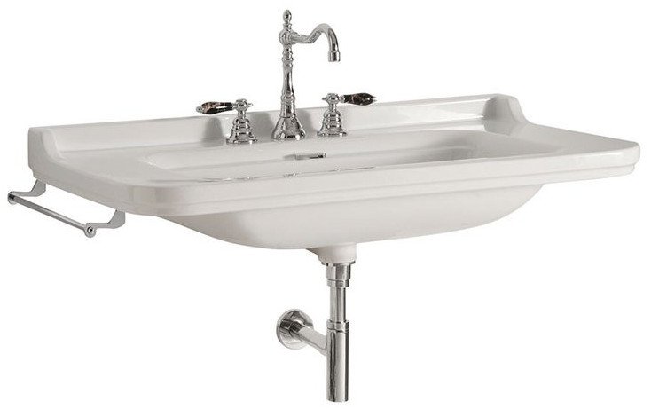 WALDORF keramické umyvadlo 80x55cm, 3 otvory, bílá 4141K1-3