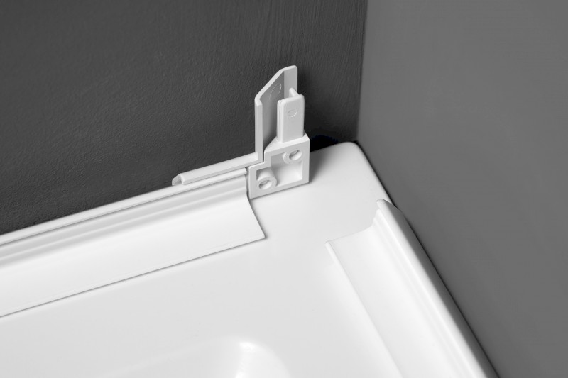 Krycí lišta pro vany a vaničky, 2x 1950mm, 2x roh, 2x zakončení, bílá 91020