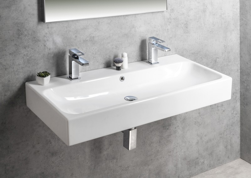 TORIDI keramické dvojumyvadlo 101x46,5cm, bílá TU0222