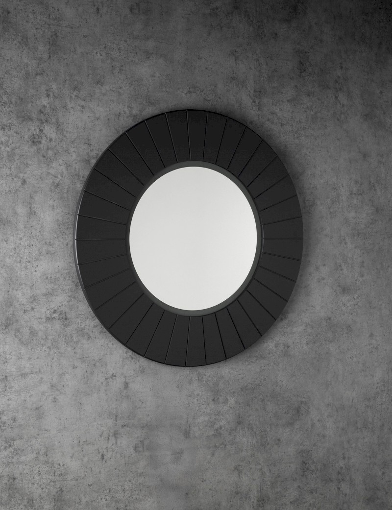 LUMIRO STRIP kulaté zrcadlo s LED osvětlením v rámu ø 75cm, carina LR750-4141S