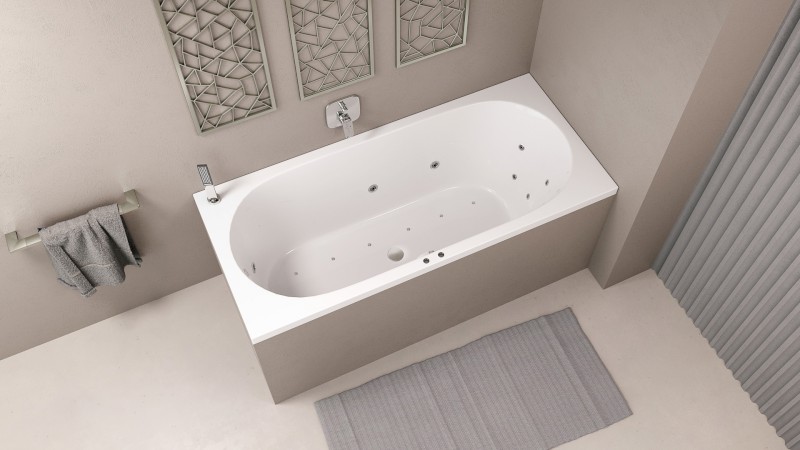 ASTRA B hydromasážní vana, 165x75x48cm, Active Hydro-Air, chrom 32611.2010