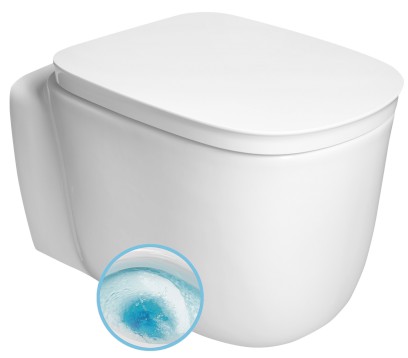 ORGANIC závěsná WC mísa, Vortex Rimless, 36x52cm, bílá PZ312V