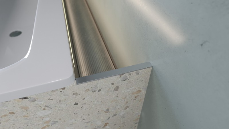 NIX nerezová vanová kapsa, 180cm, instalace do rohu 72463