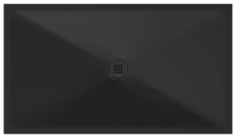 Keramická sprchová vanička, obdélník 140x80x2cm, černá mat 46140826