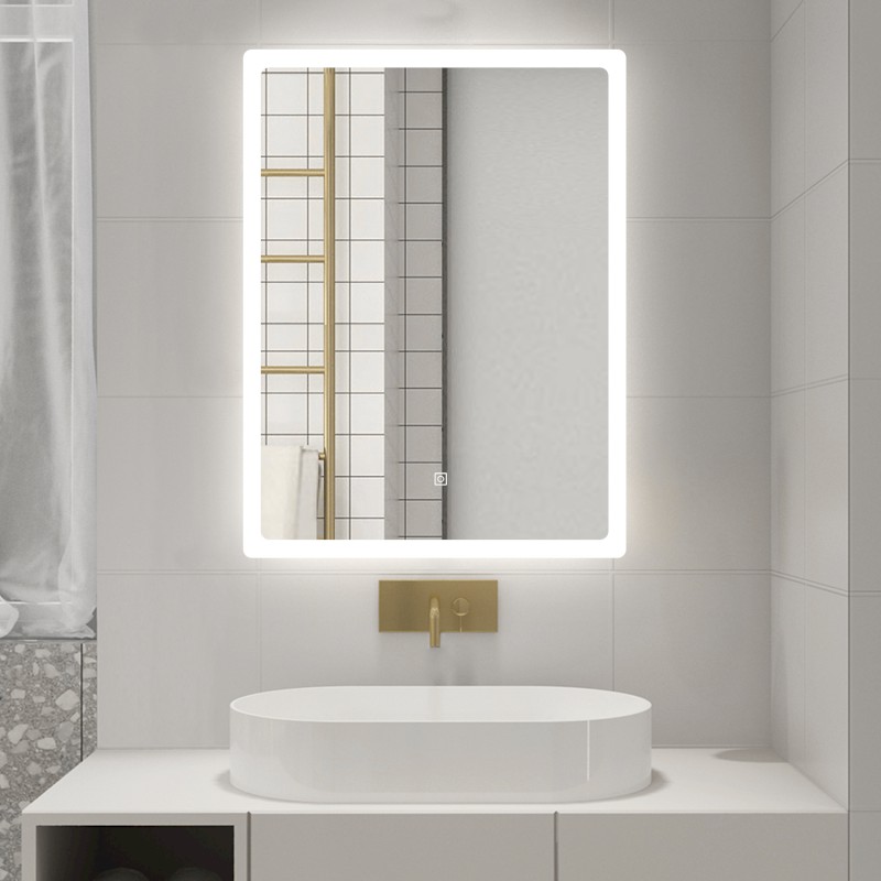 FAGO zrcadlo s LED podsvícením 60x80cm, dotykový senzor, stmívatelné FA060