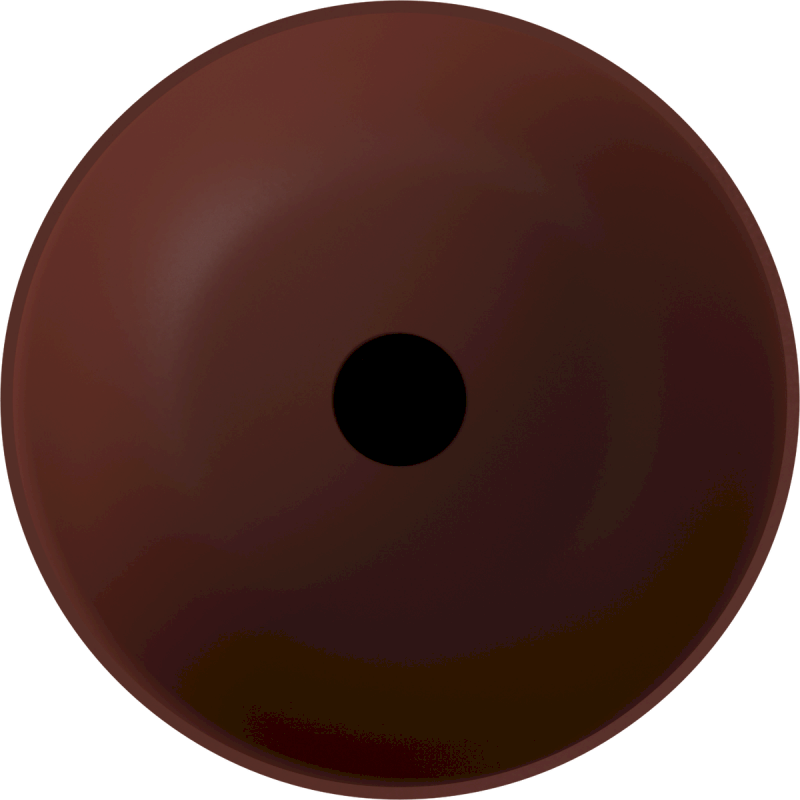 BANERA ROUND umyvadlo na desku, litý mramor, průměr 39cm, hnědá mat 14337.71