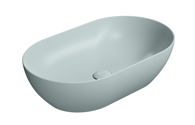 PURA keramické umyvadlo na desku 60x37cm, ghiaccio mat 883415