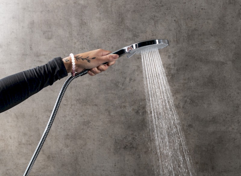 Ruční masážní sprcha, 3 režimy sprchování, silikon trysky, průměr 120mm, ABS/zlato mat SK879GB