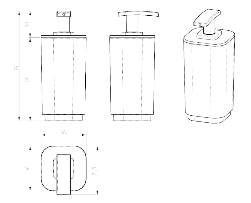SEVENTY dávkovač mýdla na postavení, béžová 638266