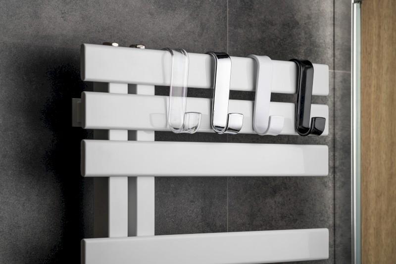 Háček na otopná tělesa, termoplast, chrom 202513