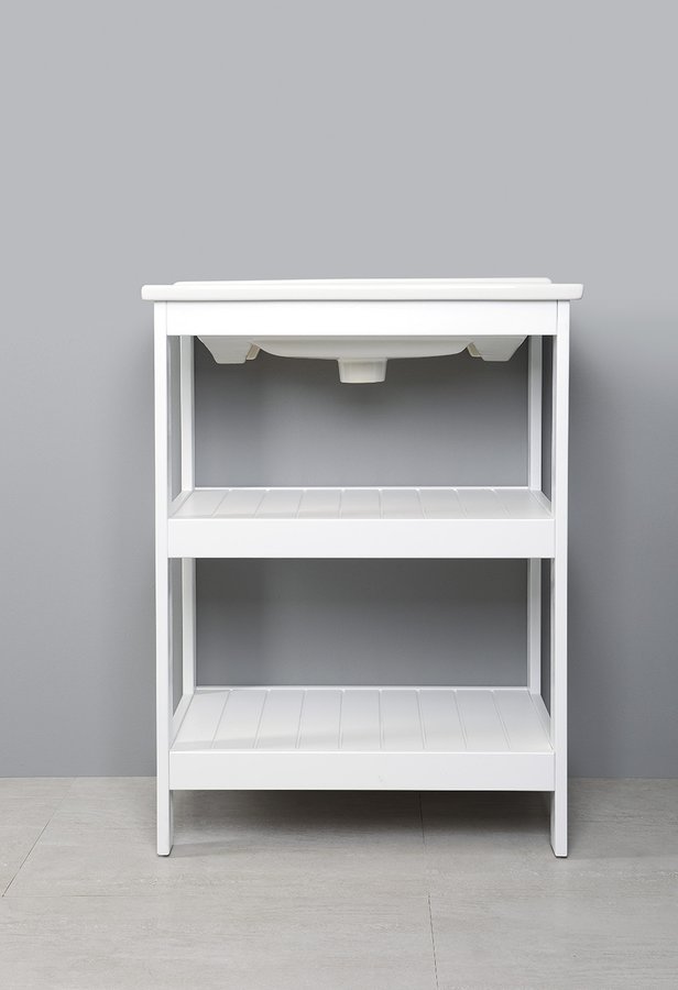 ETIDE policová umyvadlová skříňka 61,5x85x44 cm, bílá mat ET610