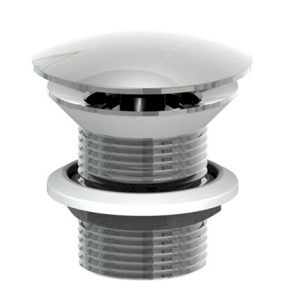 MINIMAL umyvadlová výpust 5/4“, neuzavíratelná, velká krytka, tl.30-60mm, nerez mat MI056