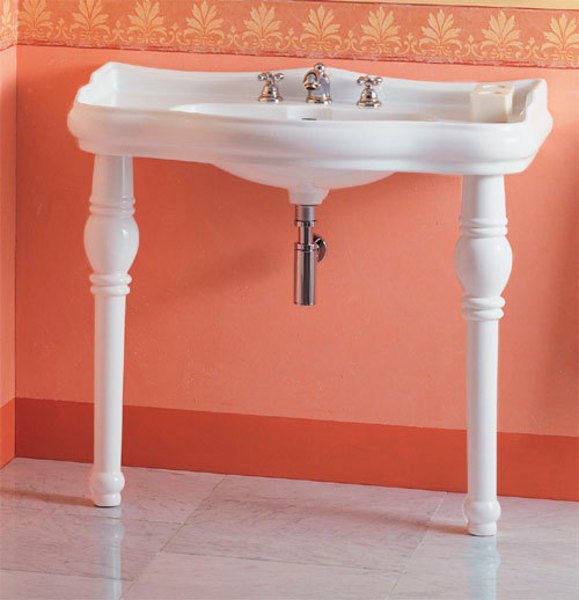 RETRO keramické umyvadlo 100x54,5cm, 3 otvory, bílá 105001-3